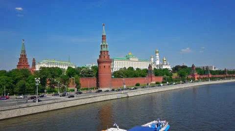 Moscow Kremlin classic view Stock Footage 25587553