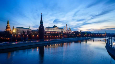 Moscow Kremlin dawn Stock Footage 62505413