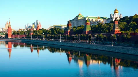 Moscow Kremlin at dawn. Stock Footage 65124625