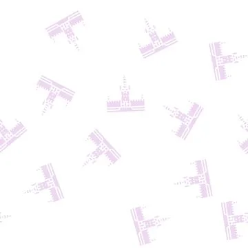 Moscow kremlin glyph seamless pattern Stock Illustration