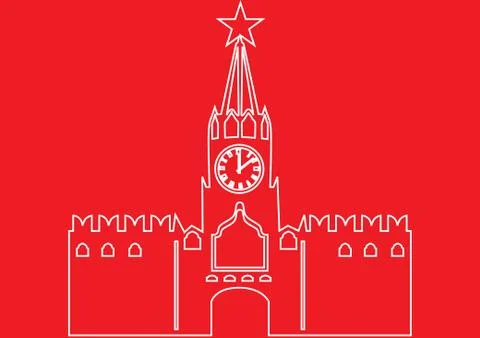 Moscow Kremlin Stock Illustration