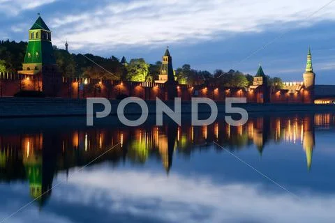 Moscow kremlin in the morning Stock Photos