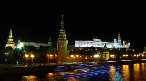 Moscow Kremlin at night 動画素材 54650116