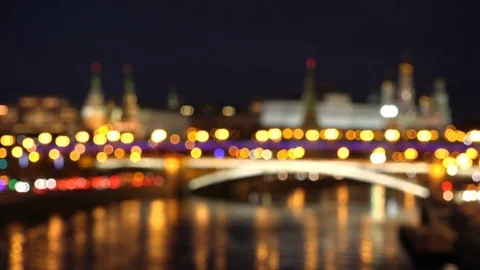 Moscow Kremlin night Stock Footage 77573737