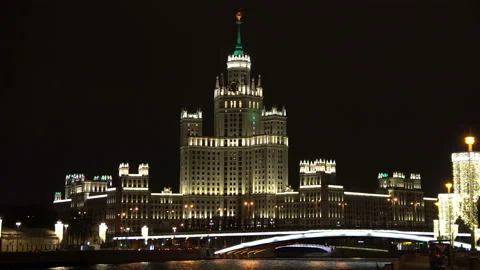 Moscow Kremlin. Night Video stock 110914688