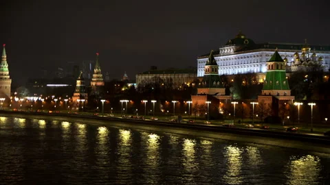 Moscow Kremlin. Night Video stock 110917088