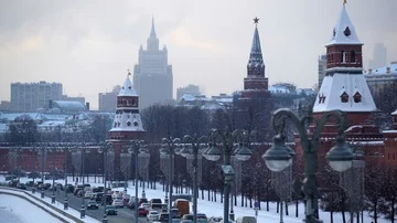 Moscow Kremlin in the snow Stock-Footage 86160832