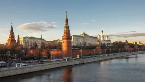 Moscow Kremlin in the Sunset. Stock Footage 160318137