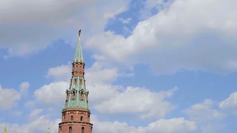 Moscow Kremlin, tilt Stock Footage 111275477