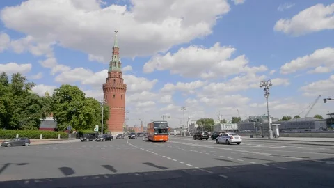 Moscow Kremlin, traffic Stock Footage 111333944