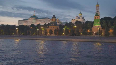 Moscow. Kremlin. View from the river. Video stock 139136218