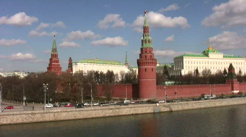 Moscow kremlin wall Video stock 119552