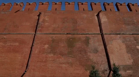 Moscow kremlin wall panorama Stock Footage 24784394