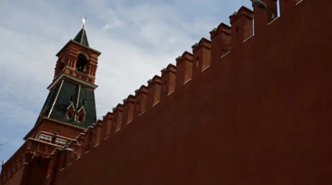 Moscow kremlin wall panorama Video stock 24788941