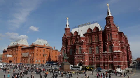 Moscow kremlin wall panorama Stock Footage 24803512