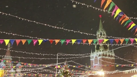 Moscow Kremlin in winter Stock Footage 81968925