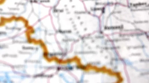 Moscow on the map Stock Footage 8600675