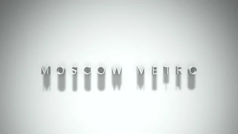 MOSCOW METRO 3D title animation with shadows on a white background Stock Footage 296764782