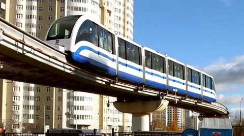 Moscow monorail Stock Footage 18914730