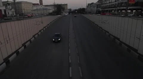 Moscow. New Arbat. View of the evening city centre. Vídeo Stock 50144555