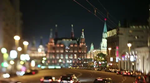 Moscow at night Stock-Footage 11059067