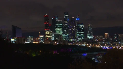 Moscow night 스톡 동영상 97733871