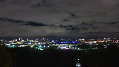 Moscow night 스톡 동영상 97733888
