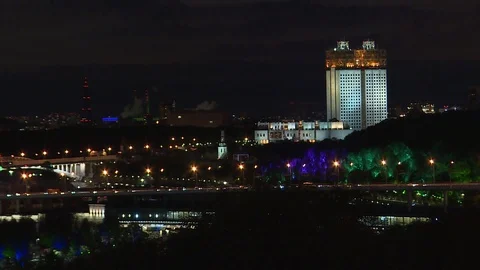 Moscow night 스톡 동영상 97733941