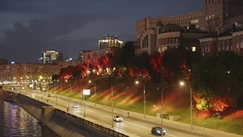 Moscow at night Stock-Footage 276999814