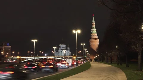 Moscow Night Timelapse 動画素材 68794709
