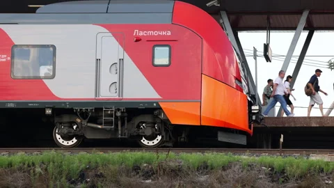 Moscow Public Train Timelapse 스톡 동영상 247337246