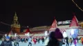 Moscow, Red Square at Christmas, New Year time. Ice rink and Chrismas fair HD Footage