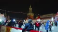 Moscow, Red Square at Christmas, New Year time. Ice rink and Chrismas fair HD Footage