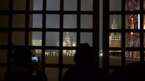 Moscow, Red Square, Kremlin and St. Basil ( Resurrection) Cathedral Stock Footage 89837200