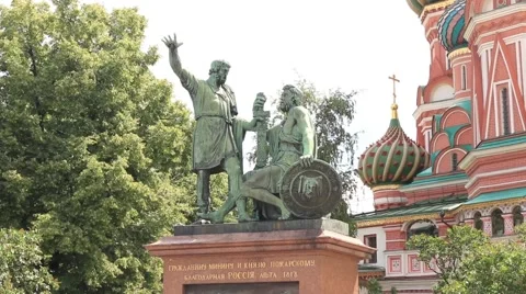 Moscow ''Red Square'' Monument  Stock Footage 61154715