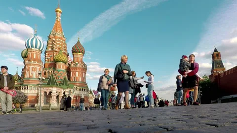 Moscow red square slow motion Stock Footage 165684355