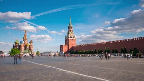 Moscow Red square time lapse Stock Footage 84643404