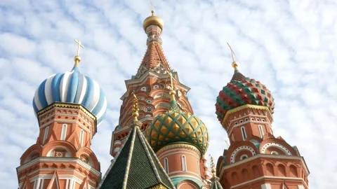 Moscow Red Square, view of St. Basil's Cathedral 스톡 동영상 301778400