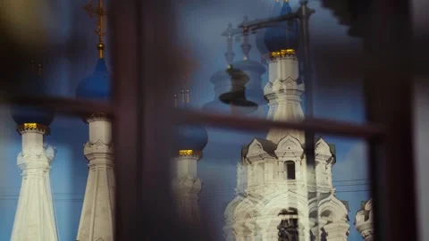 Moscow in the reflection Stock Footage 309882915