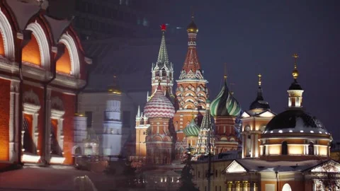 Moscow in the reflection Stock Footage 309883124