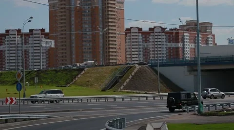 The Moscow Ring Road Stock Footage 53429472