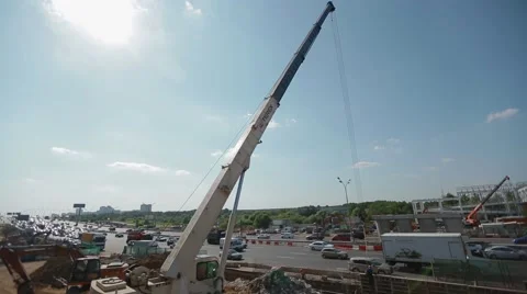 The Moscow Ring Road. road repairs Stock Footage 53378729