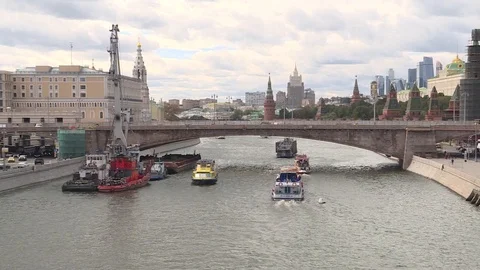 Moscow river 3 스톡 동영상 97664983