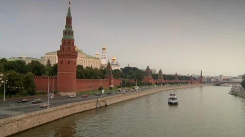 Moscow river 7 Stock Footage 7471580