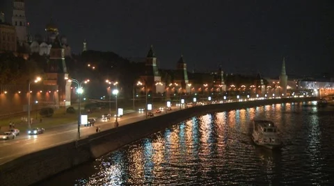 Moscow river 9 Stock Footage 7471164