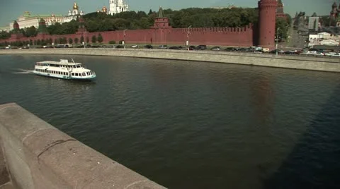 Moscow the river Stockbeeldmateriaal 10821174