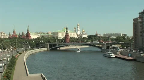 Moscow the river Stockbeeldmateriaal 10823393