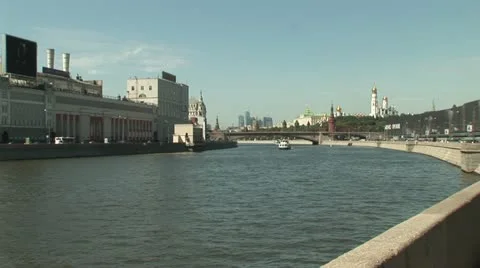 Moscow the river Stock Footage 10823422