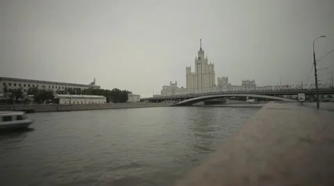 Moscow river Stock Footage 11439385