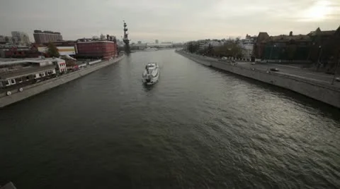 Moscow River Stockbeeldmateriaal 12382834